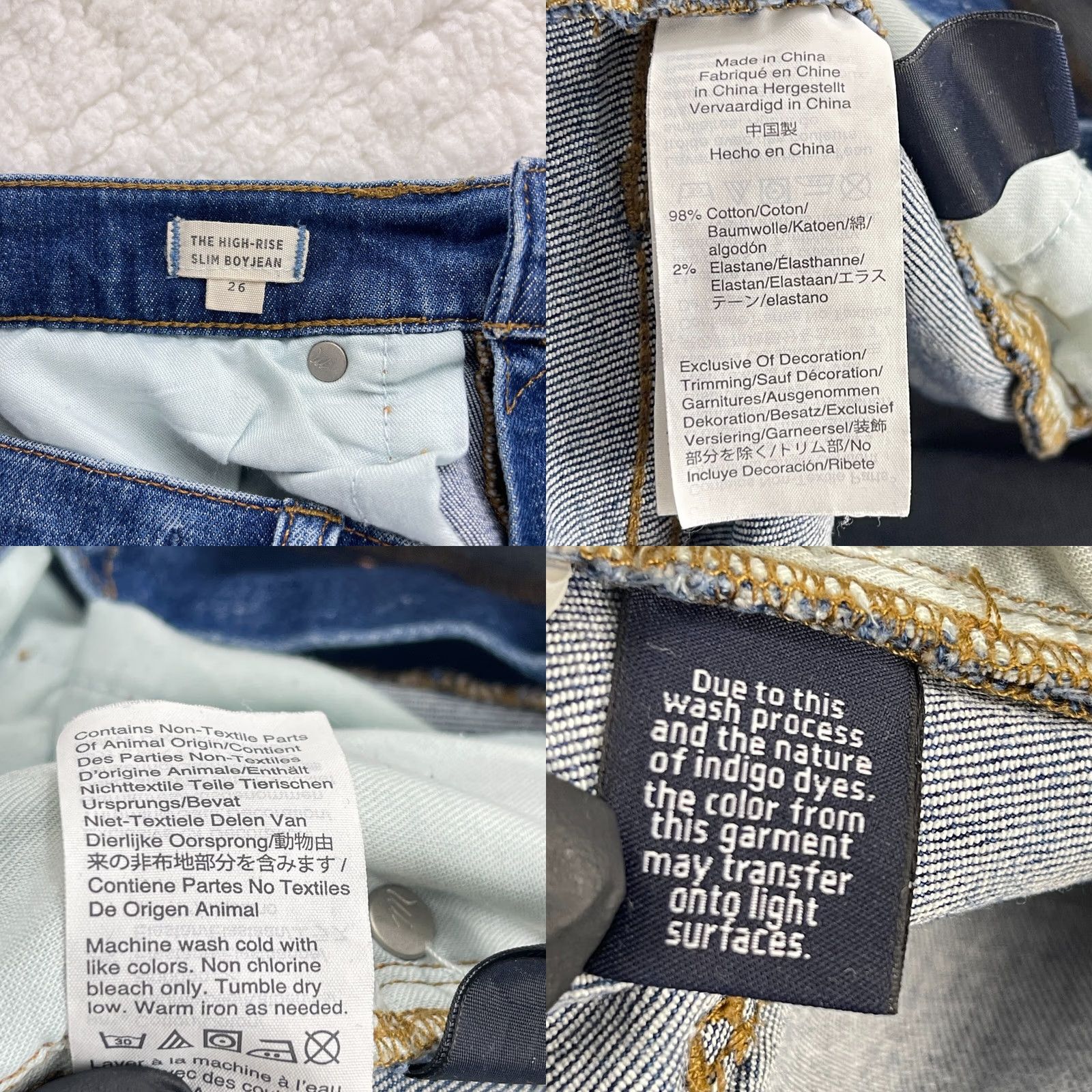 Madewell Madewell High Rise Slim Boy Jeans Womens Size 26 Blue Denim 5 Pocket Stretch Jeans Size 26" / US 2 / IT 38 - 10 Thumbnail