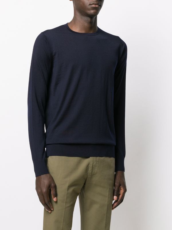 image of Loro Piana Crewneck Sweater in Navy, Men's (Size XL)