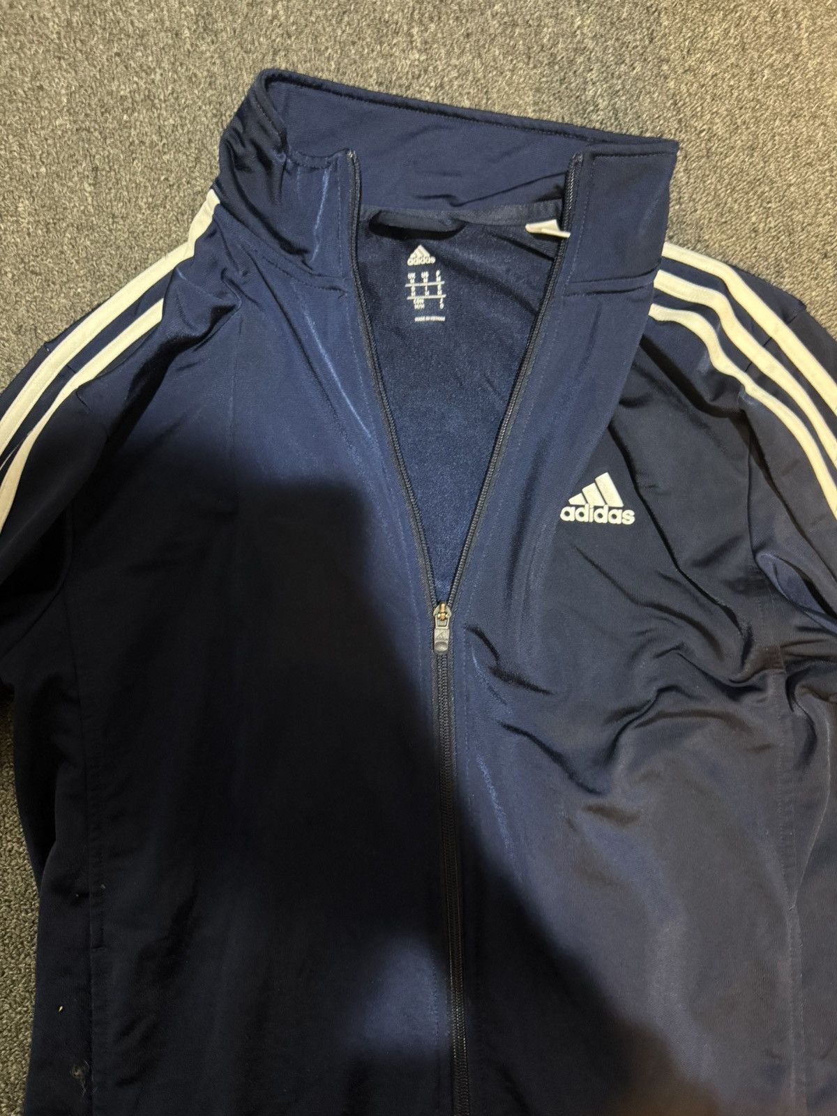 Adidas Adidas Originals Navy Blue Track Jacket Classic Full Zip Size US M / EU 48-50 / 2 - 2 Thumbnail
