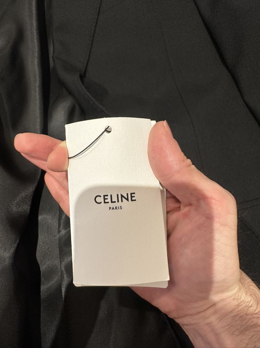 Celine 22SS Black Blazer Boxy Wool Gabardine Size 46R - 21 Thumbnail