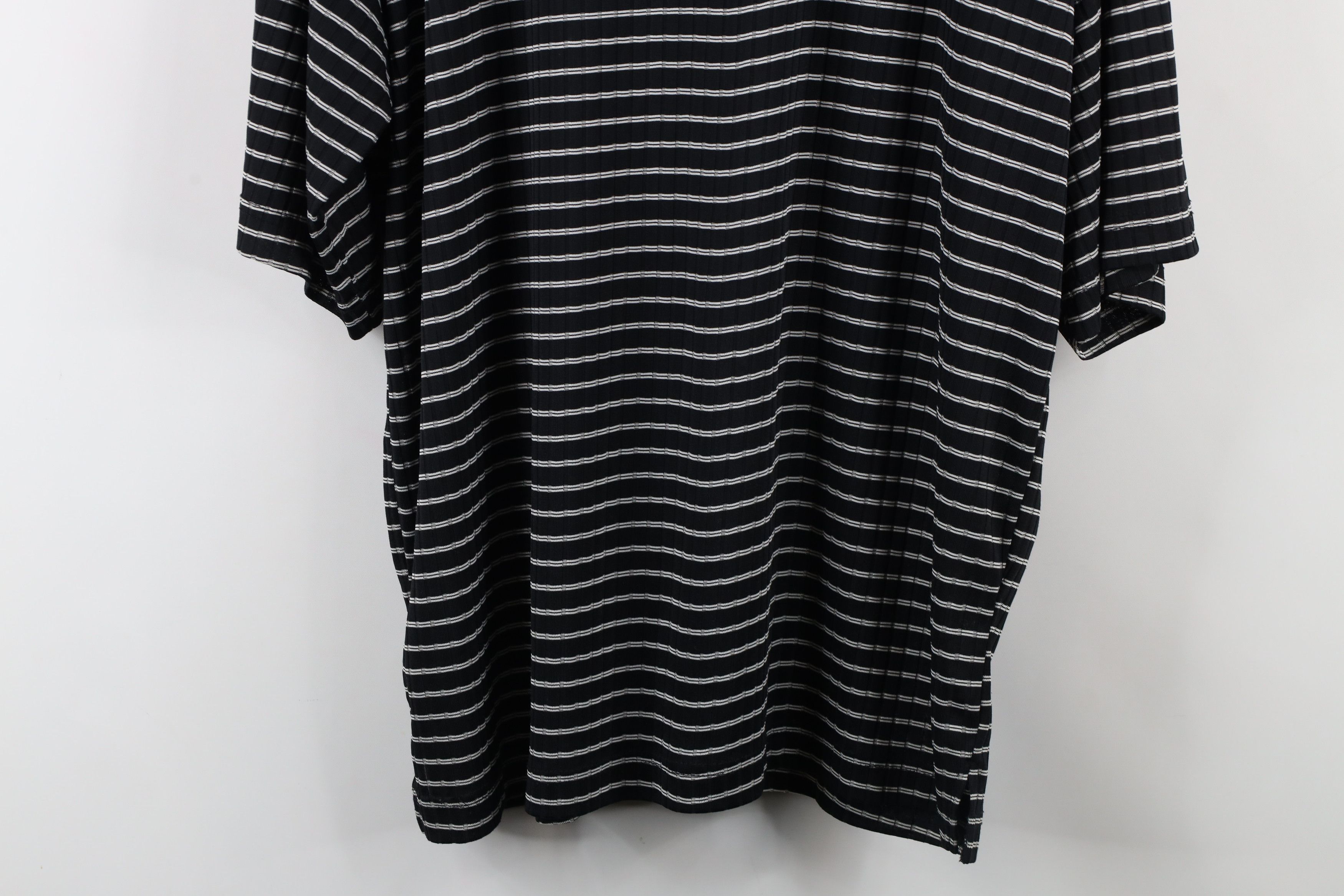 Vintage Vintage 90s Y2K Streetwear Ribbed Knit Short Sleeve T-Shirt Size US XXL / EU 58 / 5 - 9 Thumbnail