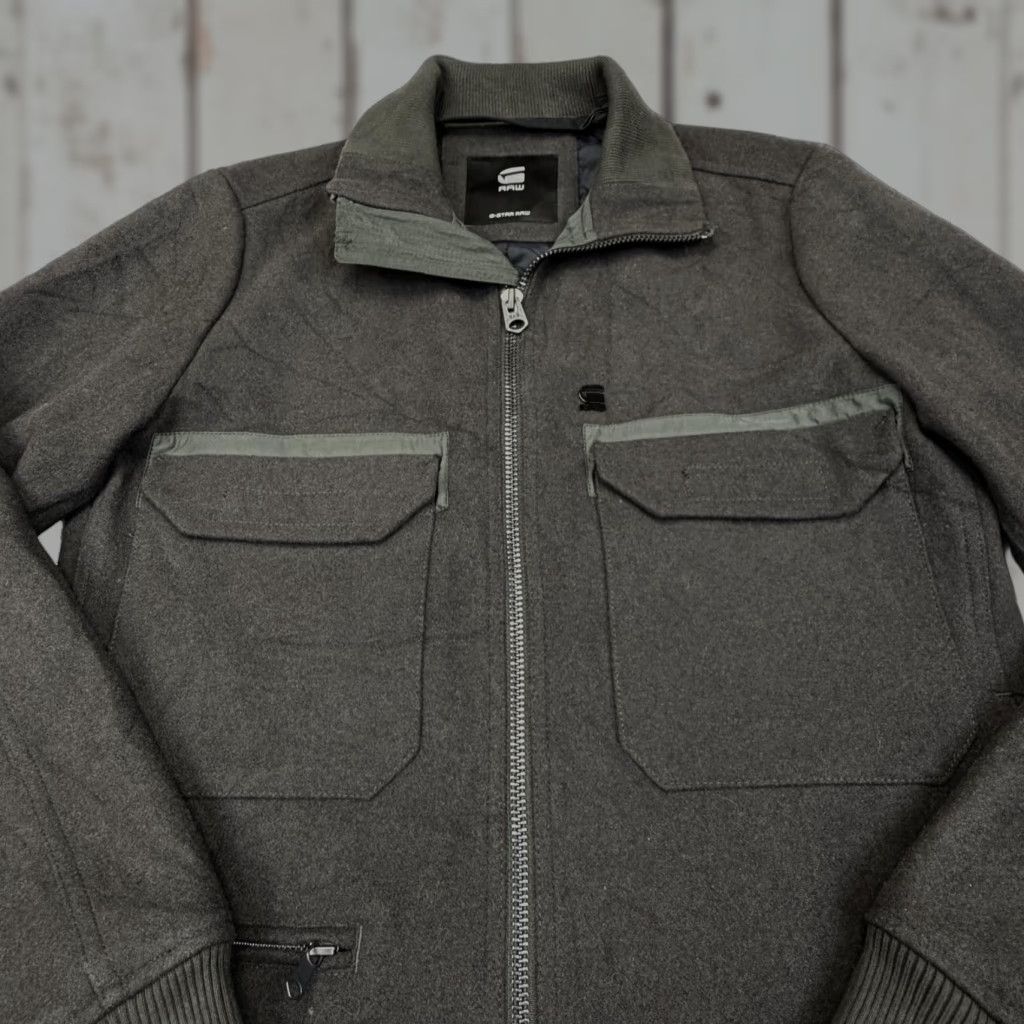 Vintage G-Star RAW Jacket Mens M Gray XPO Wool Military Full Zip Lined Insulated Size US M / EU 48-50 / 2 - 1 Thumbnail