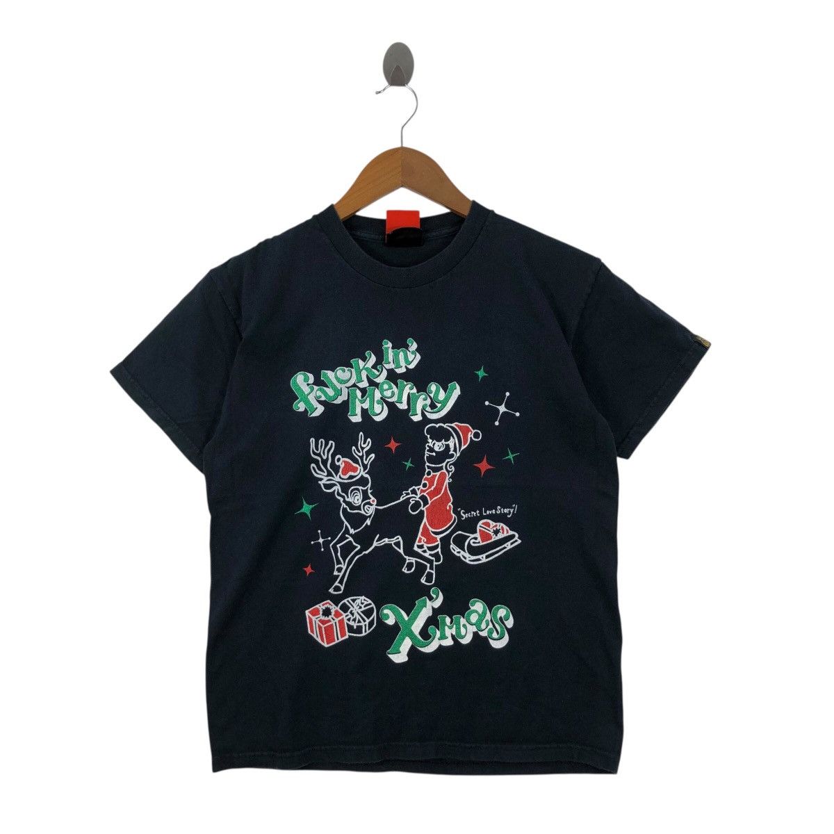 Japanese Brand Vintage Kishidenne Wrerutogood Fuckin in Xmas T-Shirt Punk Size US S / EU 44-46 / 1 - 1 Thumbnail