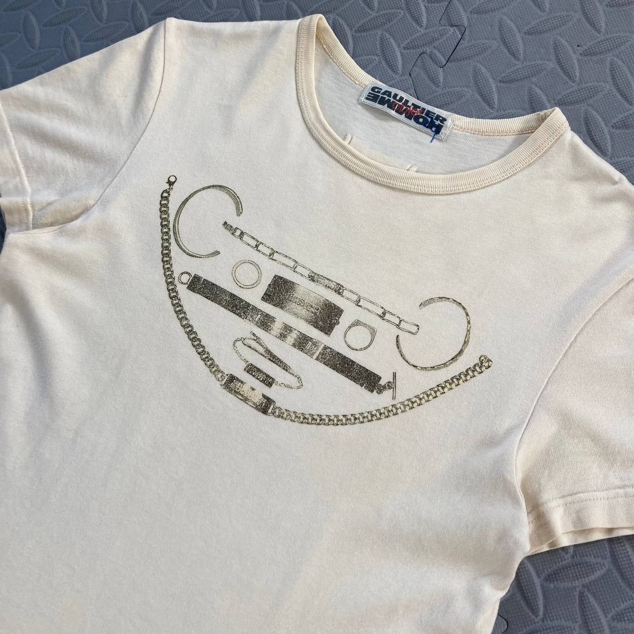 Gaultier Homme Objet Vintage 90’s Abstract Face Tee Size US XS / EU 42 / 0 - 7 Thumbnail