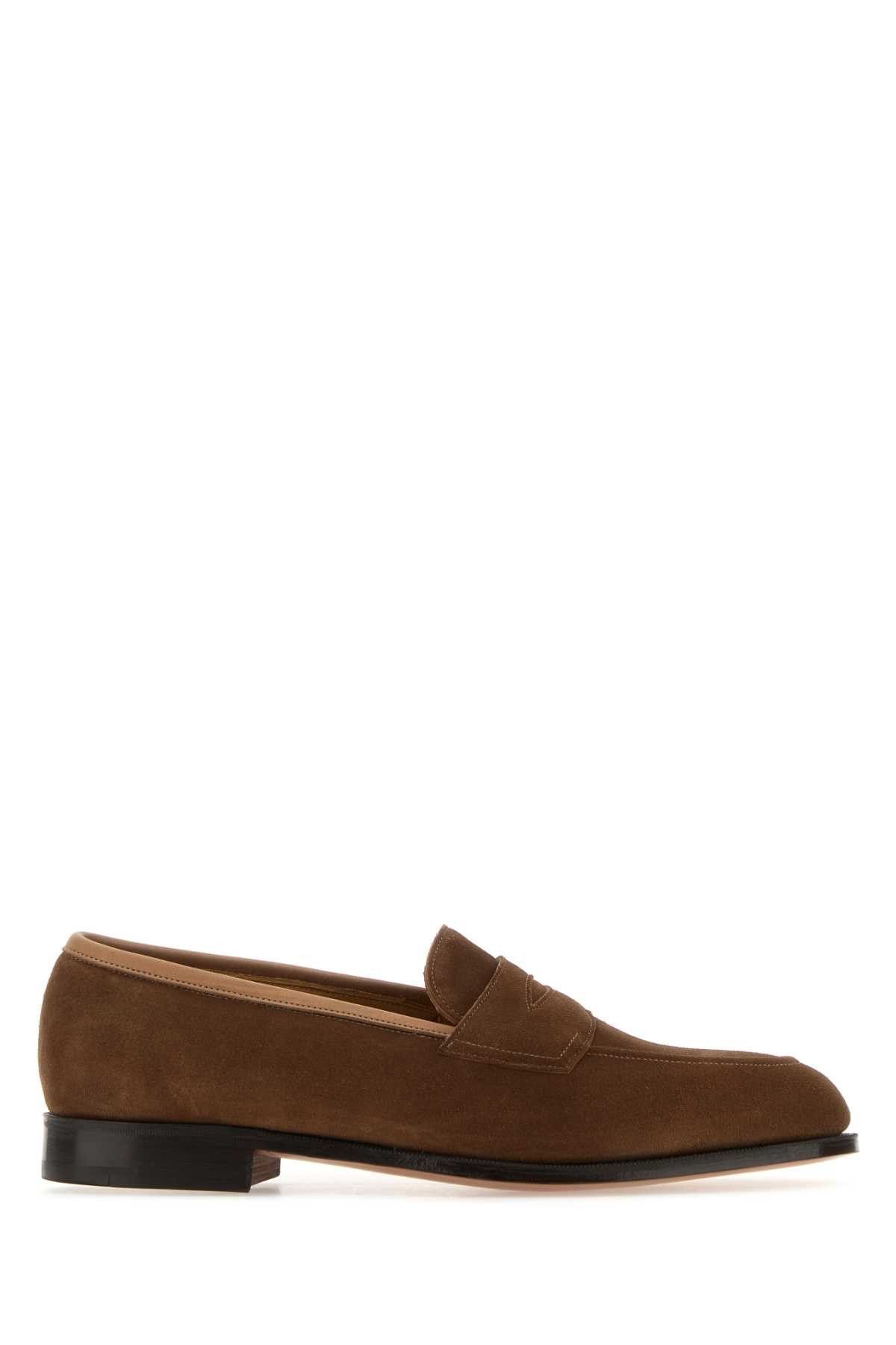 Edward Green Brown Suede Piccadilly Loafers Size US 11 / EU 44 - 1 Thumbnail