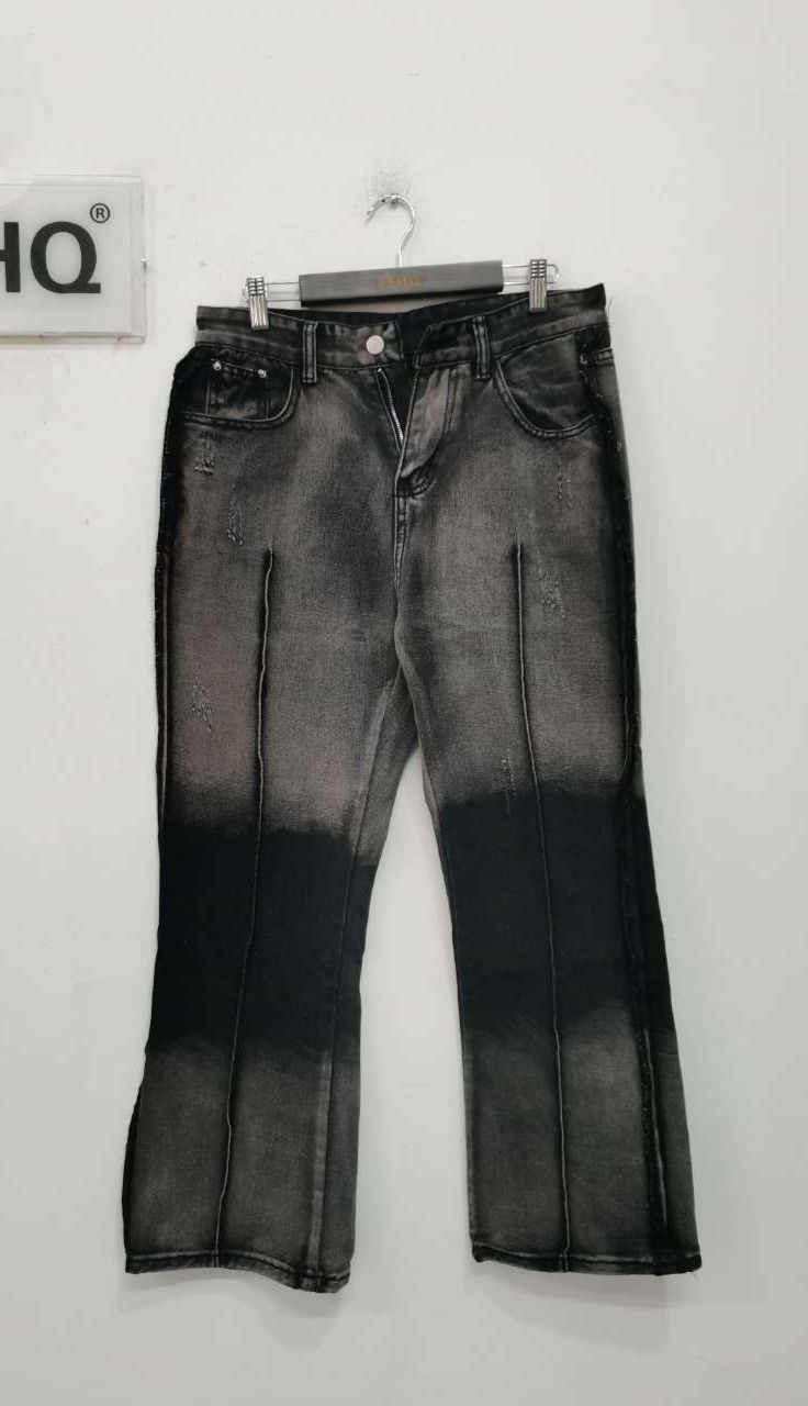 Spliced Gradient Jeans Vintage Zippered