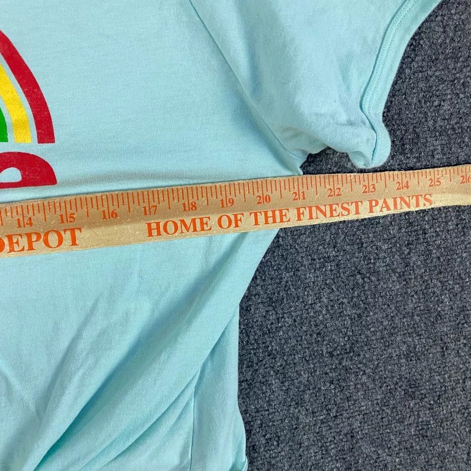 Coca Cola Coca Cola Top Women's XL Crop Short Sleeve Blue Rainbow Size XL / US 12-14 / IT 48-50 - 4 Thumbnail