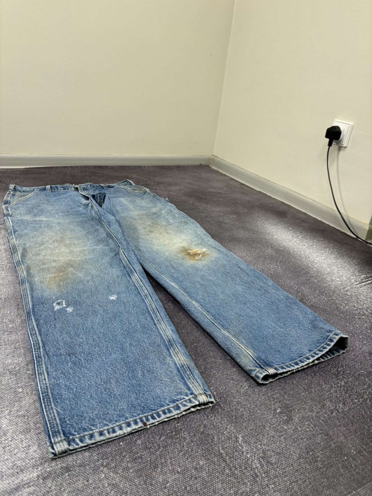 Carhartt Vintage Carhartt USA Faded Blue Denim Hype Work Baggy Jeans Size US 36 / EU 52 - 12 Thumbnail