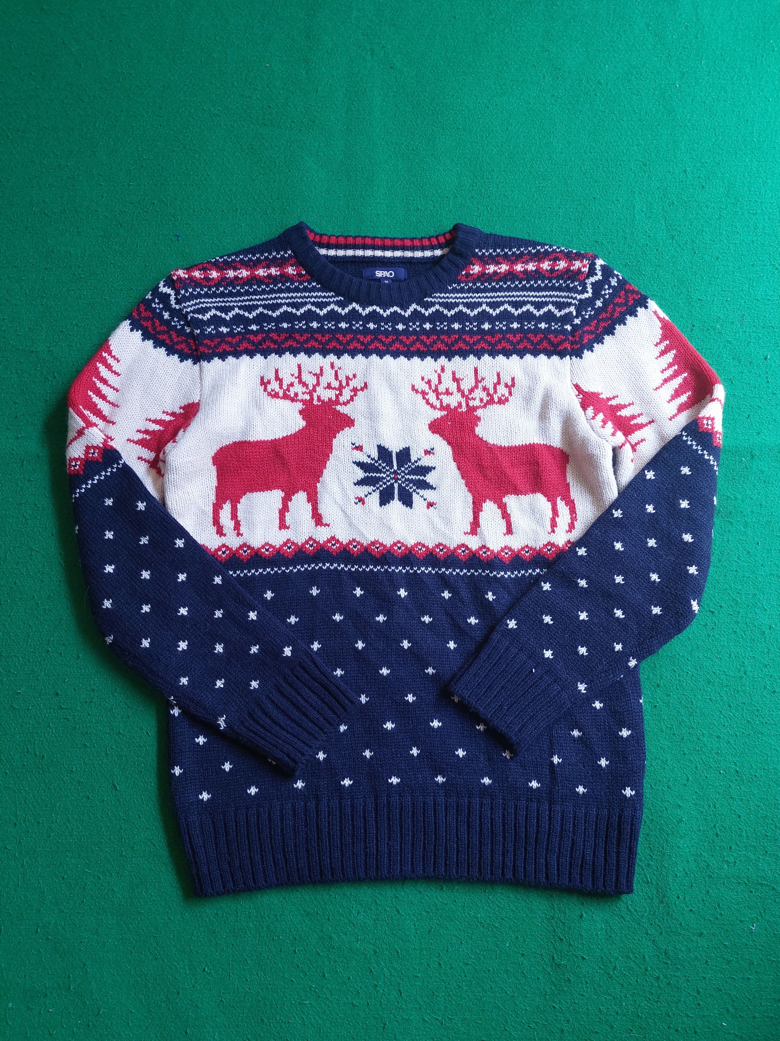 Vintage SPAO KNITWEAR SWEATER PATTERN NAVAJO CHRISTMAS Size US M / EU 48-50 / 2 - 1 Thumbnail