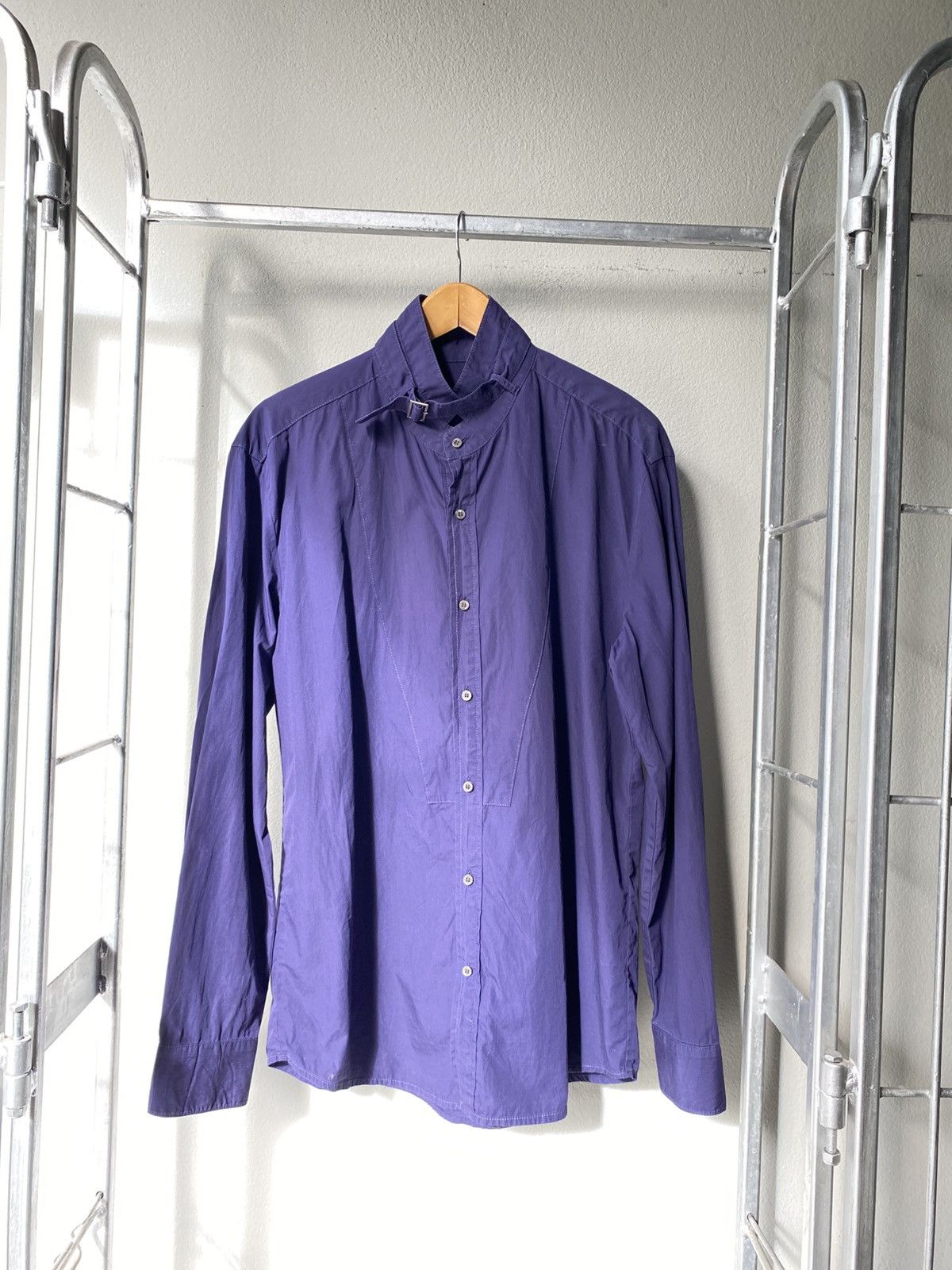 Solid Homme × Wooyoungmi SOLID HOMME Blue Long-Sleeve Shirt Size US M / EU 48-50 / 2 - 1 Thumbnail