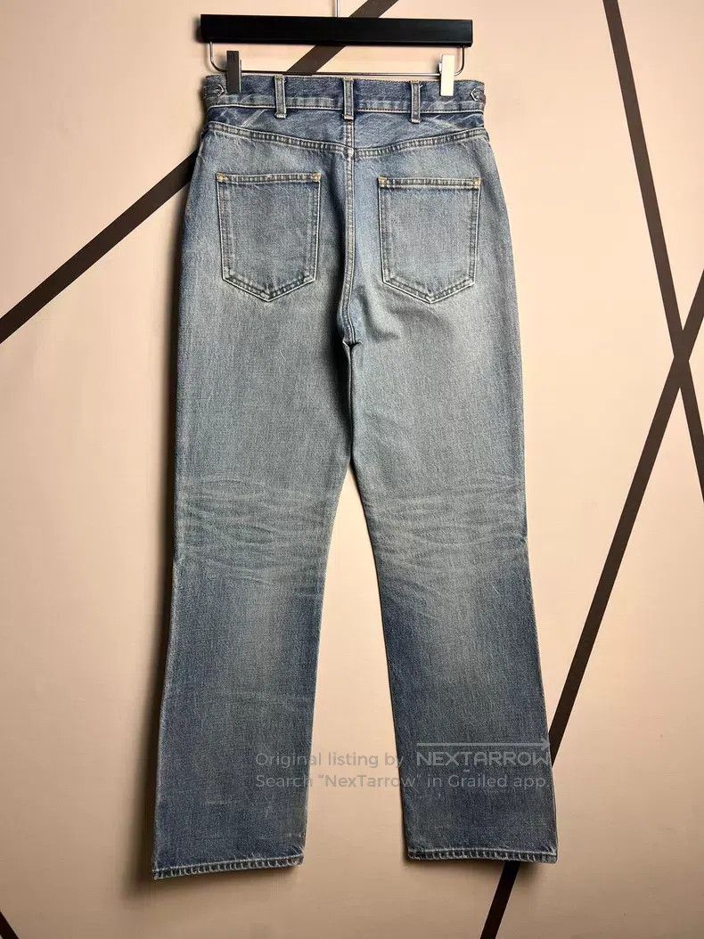 Other CELINE Washed Light Blue Faded Chain Straight Flare Jeans Size US 29 - 2 Thumbnail