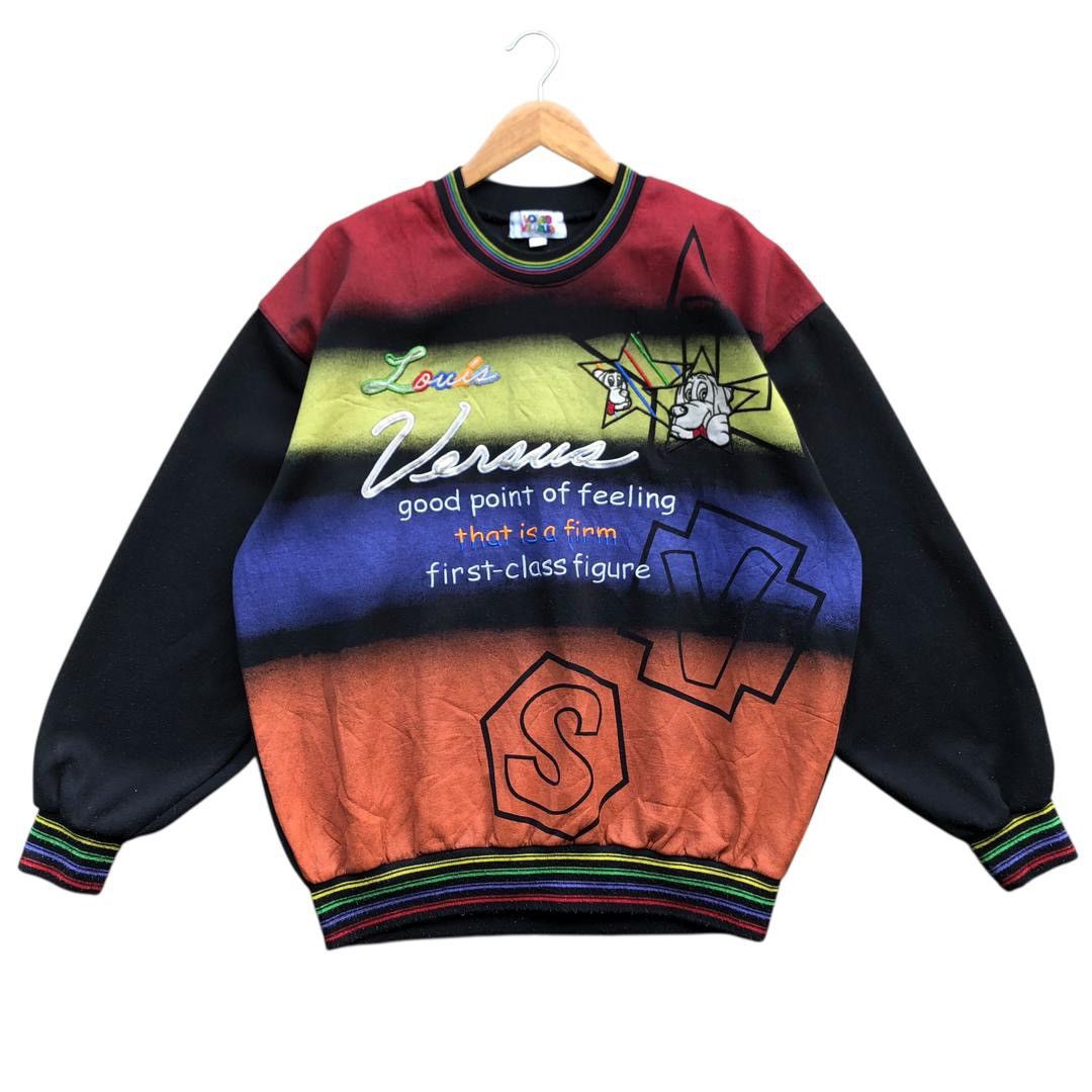 Louis Chalvon Vintage LOUIS VERSUS over print crewneck sweatshirt Size US L / EU 52-54 / 3 - 1 Thumbnail