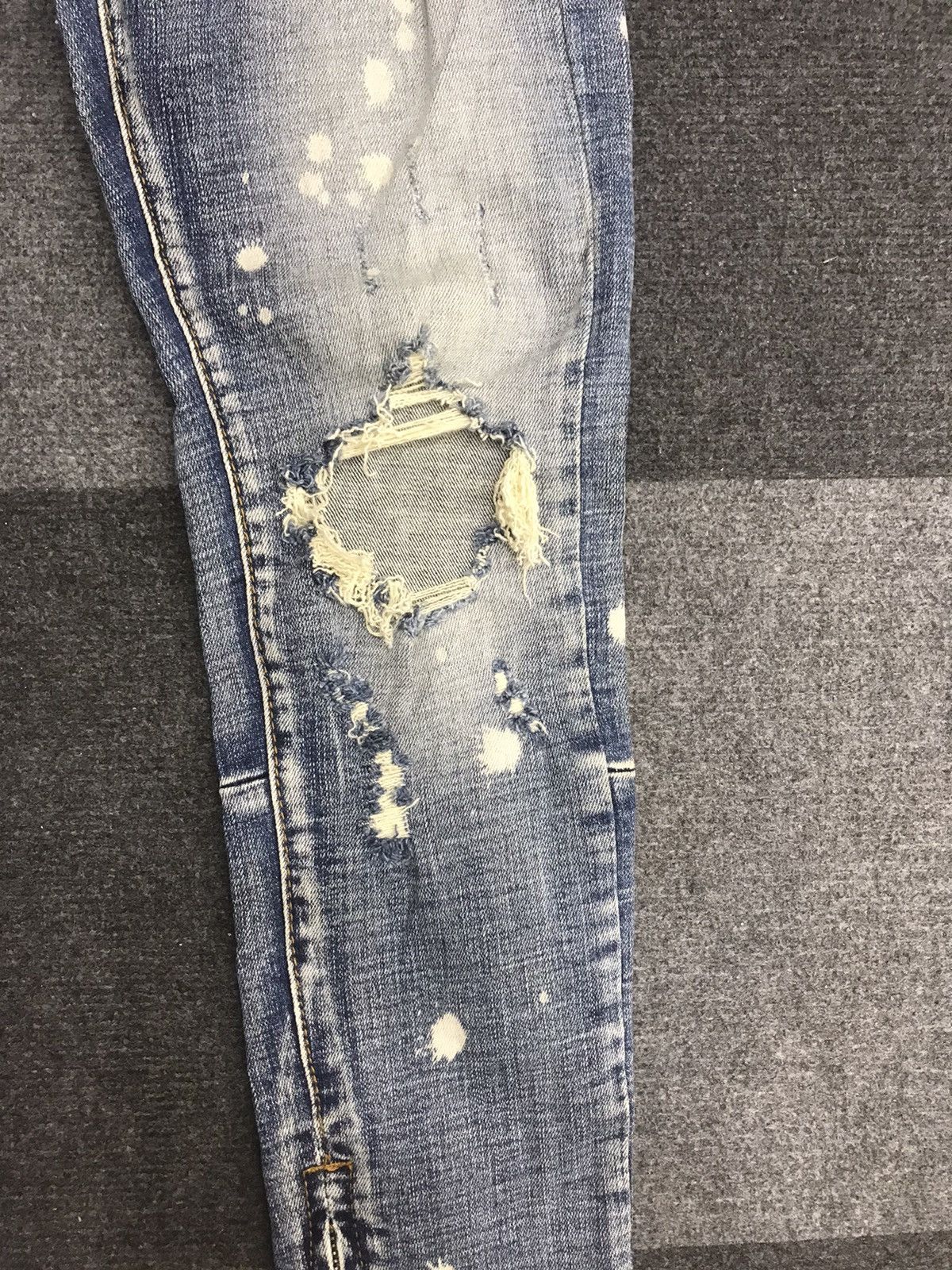Japanese Brand × MNML mnml Heavy Distressed Skinny Stretchable Jeans Size US 30 / EU 46 - 4 Thumbnail