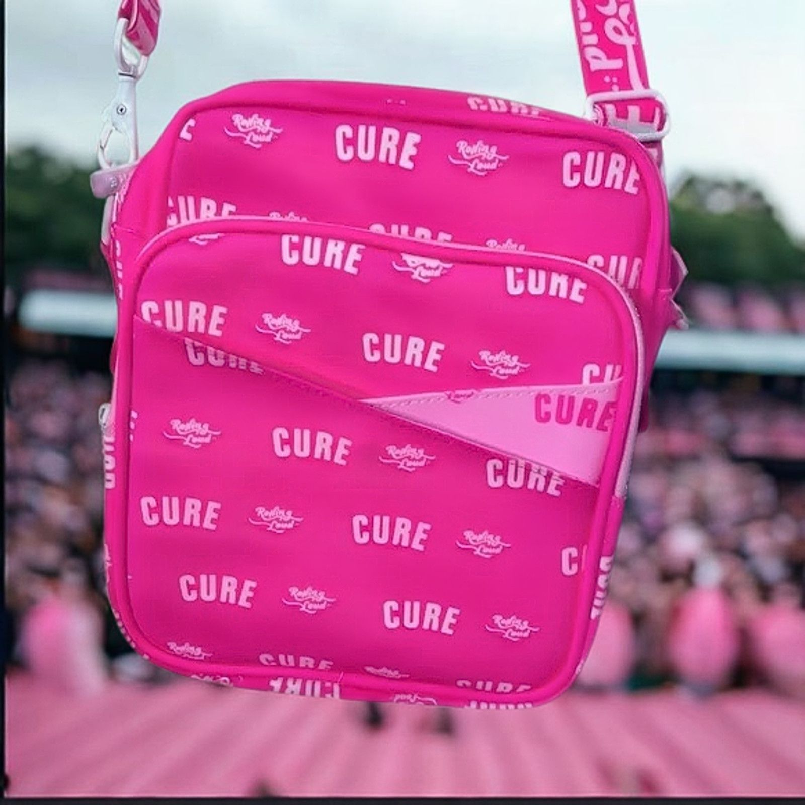 Other CURE x Rolling Loud Hot Pink 3M Reflective Messenger Bag NIB Size ONE SIZE - 2 Thumbnail