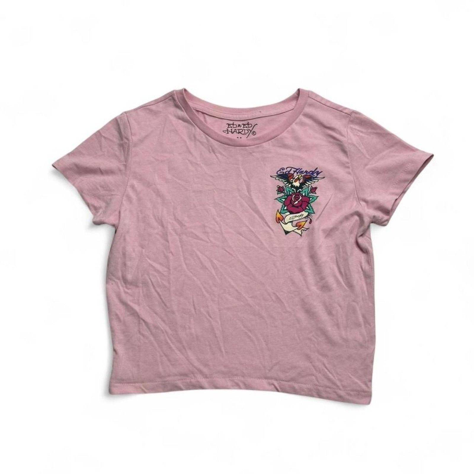 Ed Hardy Ed Hardy pink baby tee graphic design Size M alternative Size M / US 6-8 / IT 42-44 - 6 Thumbnail
