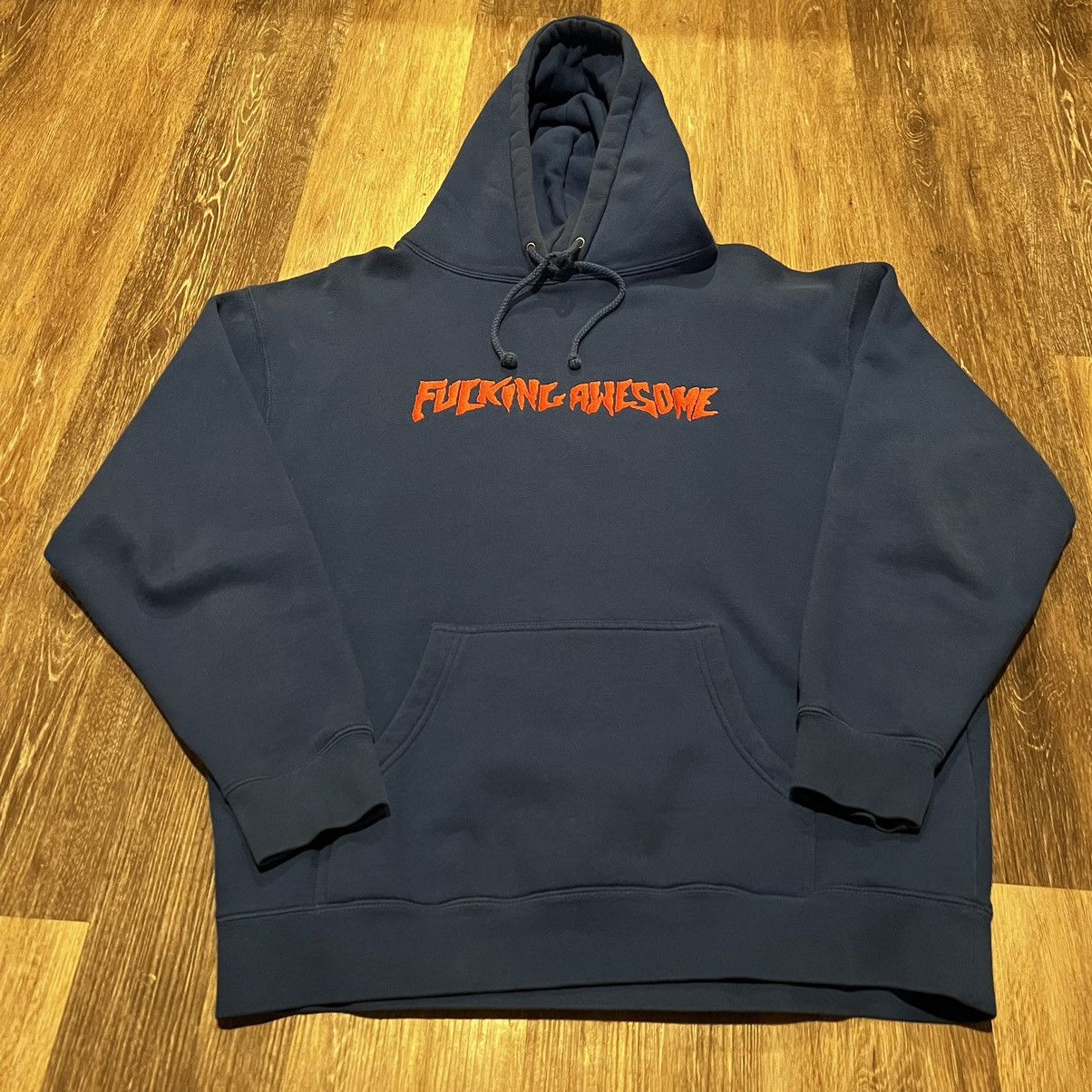Fucking Awesome Fucking Awesome Og Logo hoodie Orange on blue Size US L / EU 52-54 / 3 - 8 Thumbnail