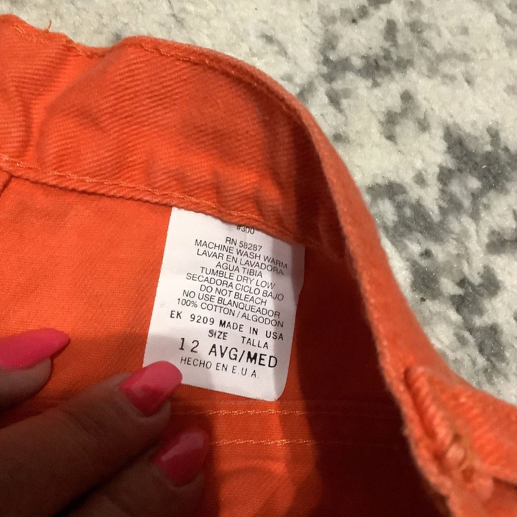 Vintage VINTAGE Unbranded Mom Shorts High Waist Orange Denim 100% Cotton Women's 12 USA 90s Size 34" / US 12 / IT 48 - 4 Thumbnail