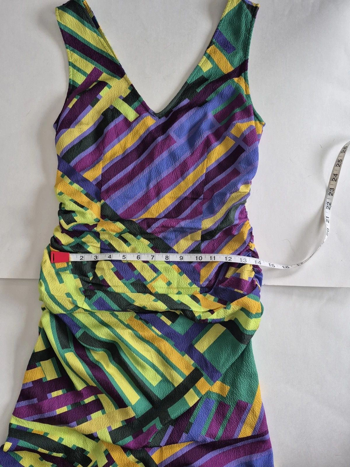 Vacation Tracy Reese Party Dress Silk Bold Multicolor Abstract Ruched Size S / US 4 / IT 40 - 11 Thumbnail