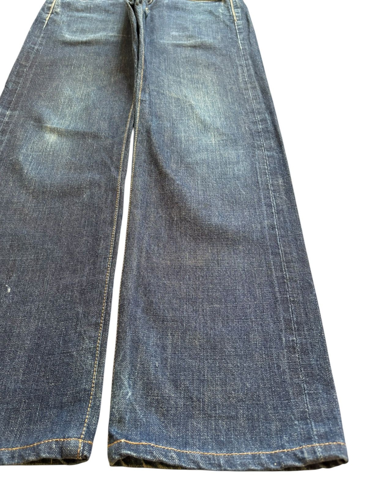 X-LARGE Vintage Japanese X-Large Selvedge Blue Wash Loose Jeans Size US 30 / EU 46 - 7 Thumbnail