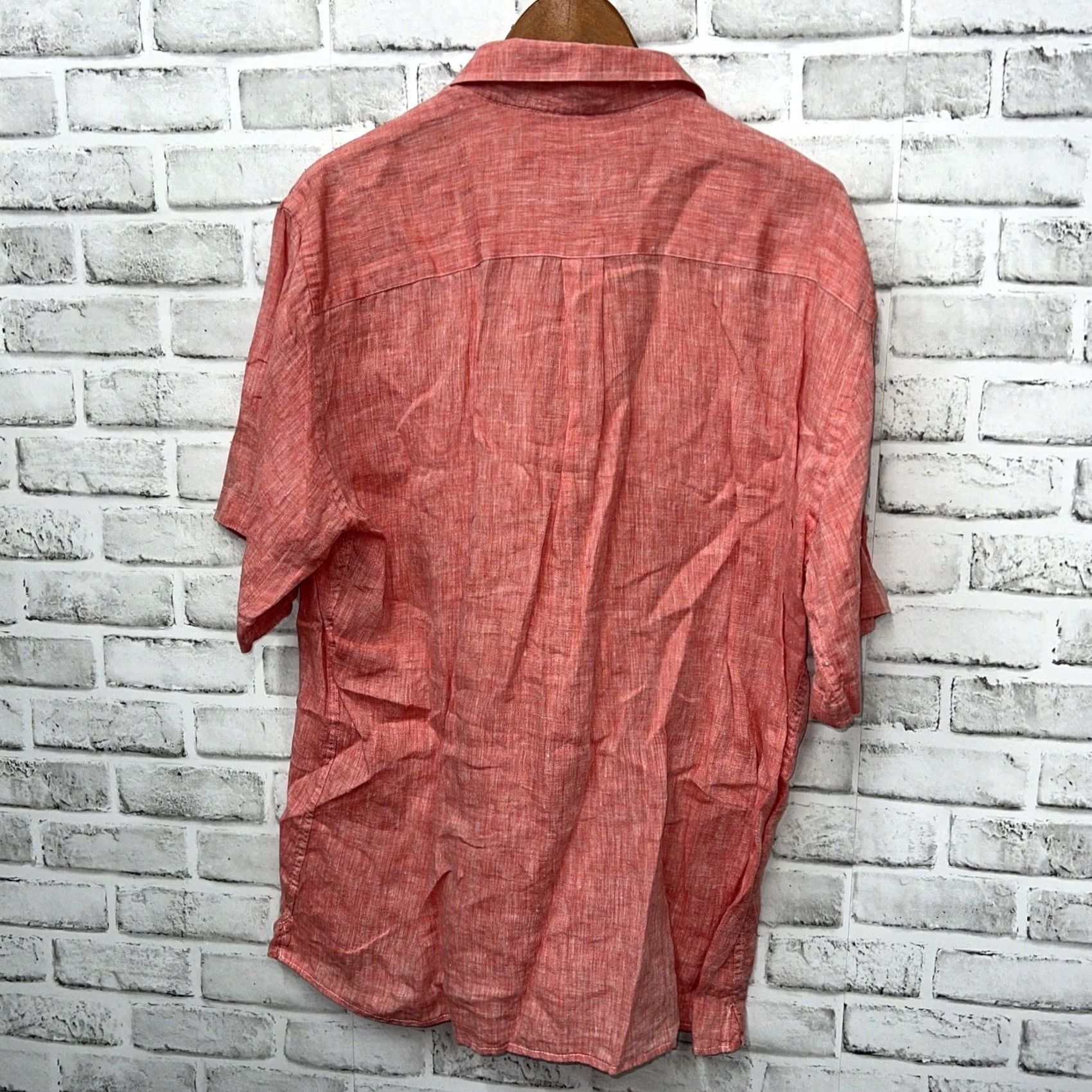 Peter Millar Peter Millar Pink 100% Linen Button-Up Shirt Mens Size L Size US L / EU 52-54 / 3 - 4 Thumbnail