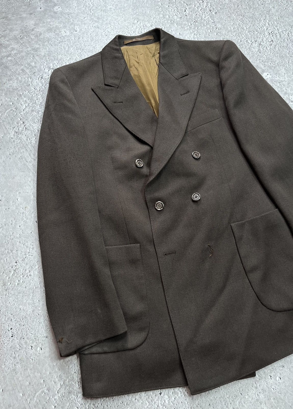 Other Vintage Brown Double Breasted Blazer Wool Mix Size 50 Jacket Size US M / EU 48-50 / 2 - 3 Thumbnail