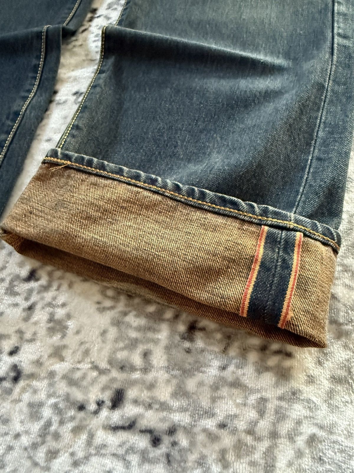 Edwin EDWIN 505 Type 1 OG Mud Wash Selvedge Loose Jeans Size US 30 / EU 46 - 3 Thumbnail