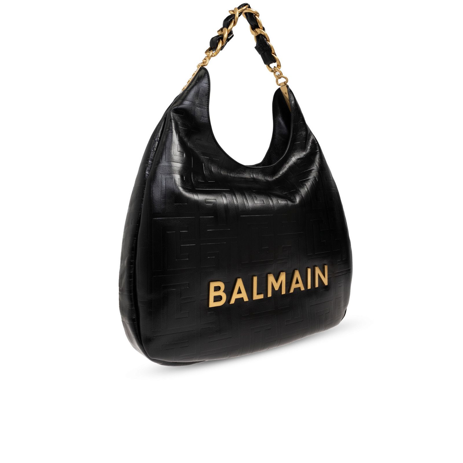 Balmain BALMAIN 1945 Soft Black Leather Shoulder Bag New & Authentic Size ONE SIZE - 3 Thumbnail