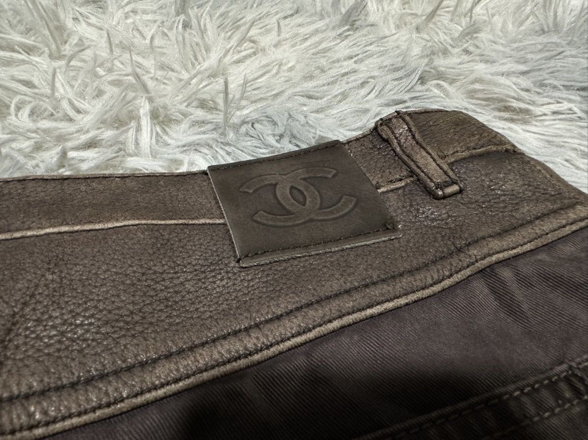 Chanel 🔥Archived Aw02 Chanel Hybrid Leather Denim Western Bootcut Size US 28 / EU 44 - 6 Thumbnail