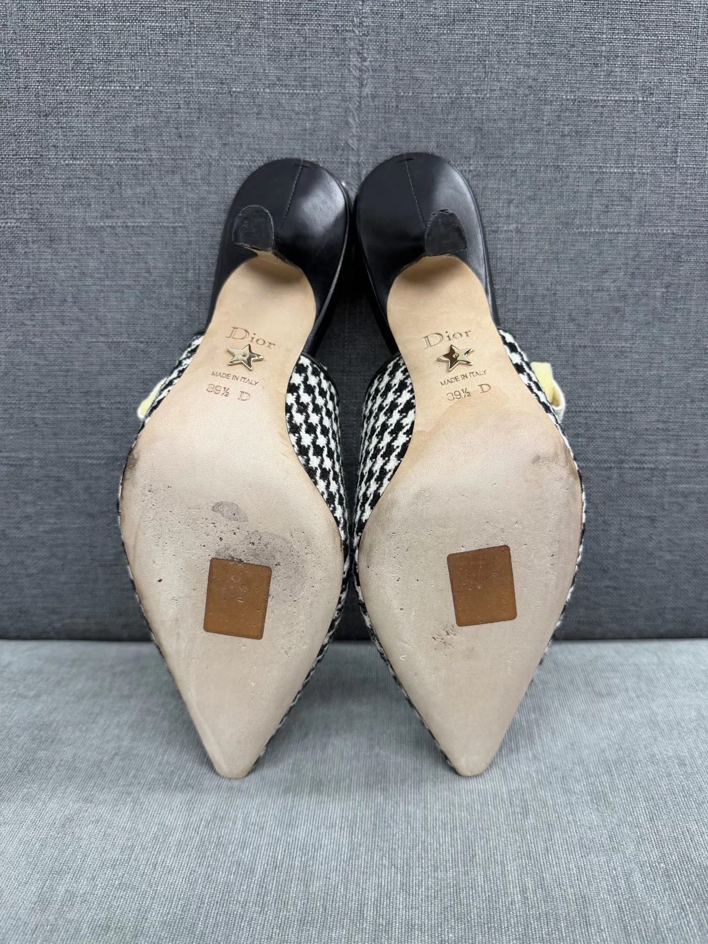 Dior DIOR J'Adior Women's Houndstooth Kitten Heels 39.5 Size US 9 / IT 39 - 6 Thumbnail