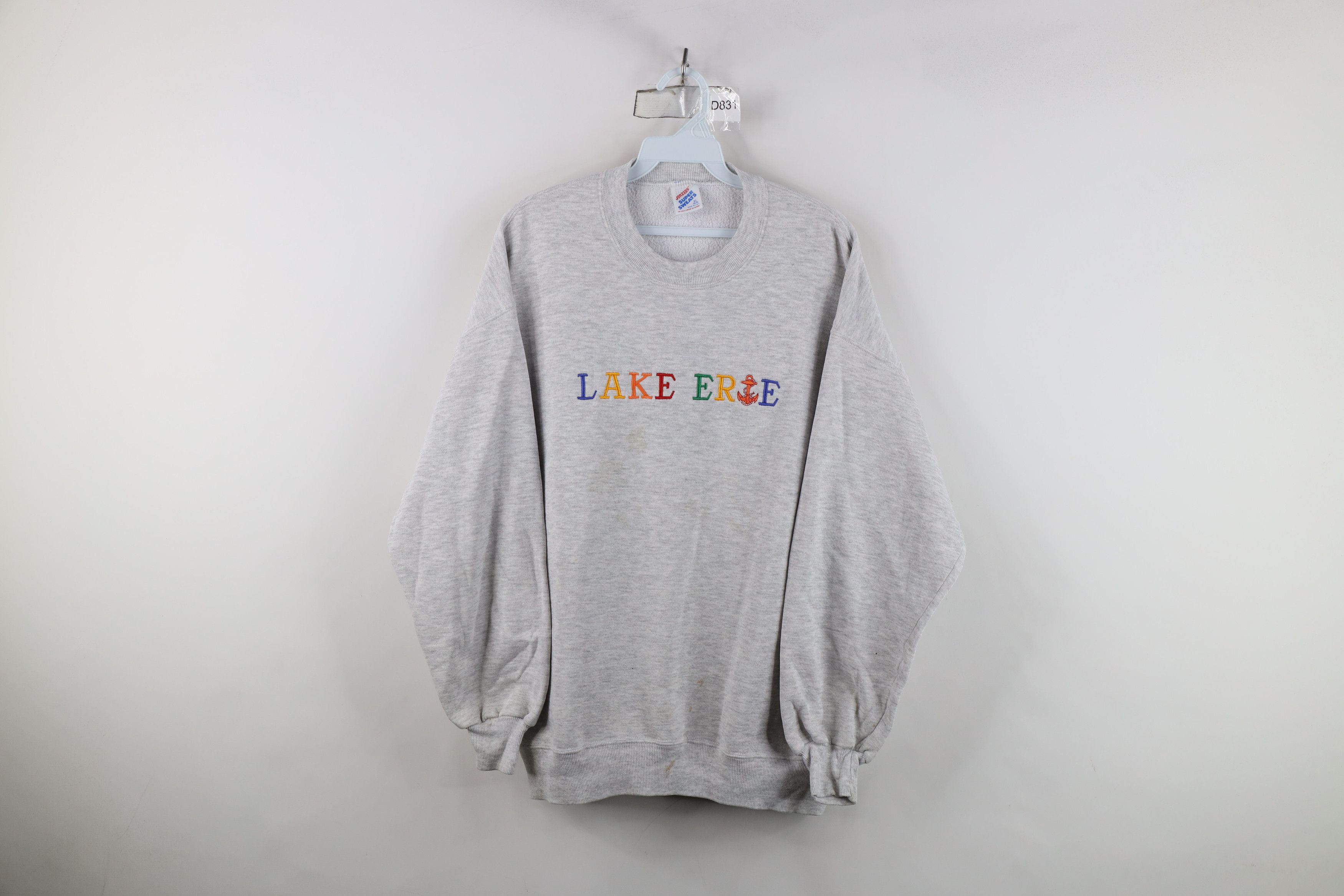 Vintage Vintage 90s Streetwear Lake Erie Boat Anchor Sweatshirt Size XL / US 12-14 / IT 48-50 - 1 Thumbnail