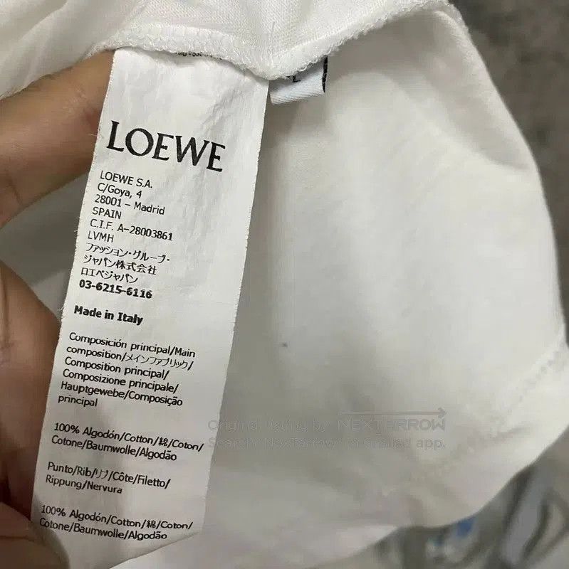 Loewe Loewe Women's Summer White Cotton T-Shirt . Size L / US 10 / IT 46 - 7 Thumbnail