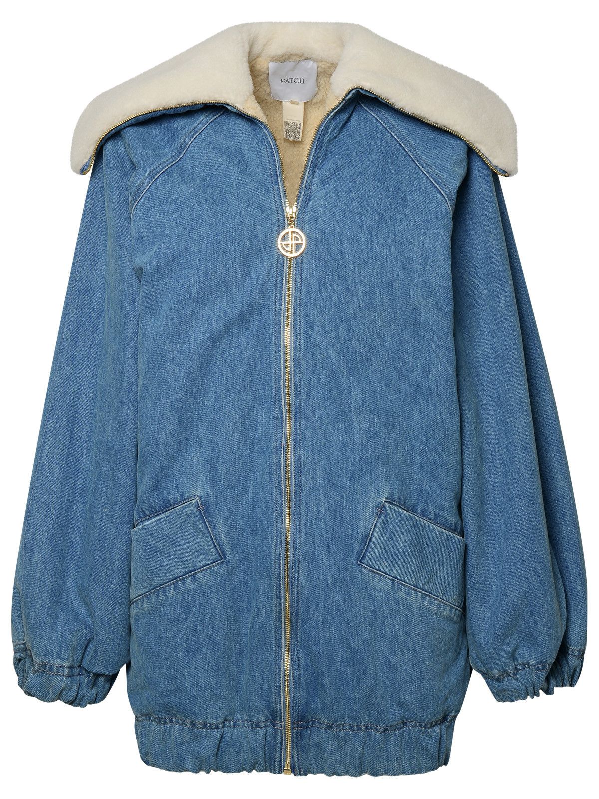 image of Patou Blue Denim Jacket in Light Blue, Women's (Size Small)