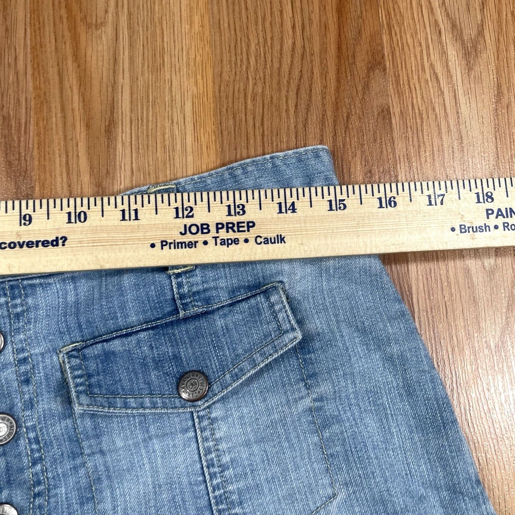 Vintage Kanyon River Blues Shorts Womens 14 1/2 Flat Front Blue Wash Denim Jeans Size 36" / US 14 / IT 50 - 4 Thumbnail