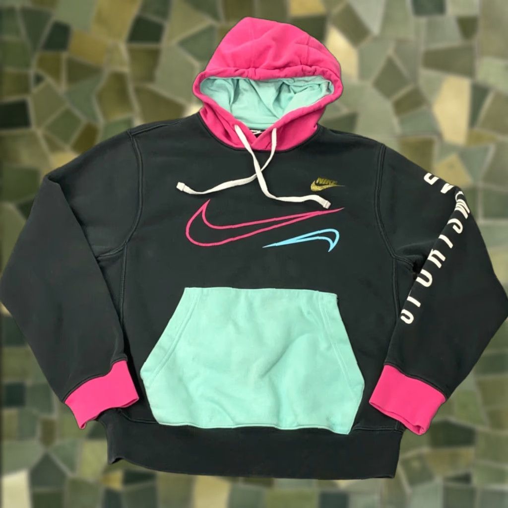 Nike Nike Miami Vice Club Hoodie Small Black Teal Sportswear Colorblock South Beach Mens Size US S / EU 44-46 / 1 - 1 Thumbnail