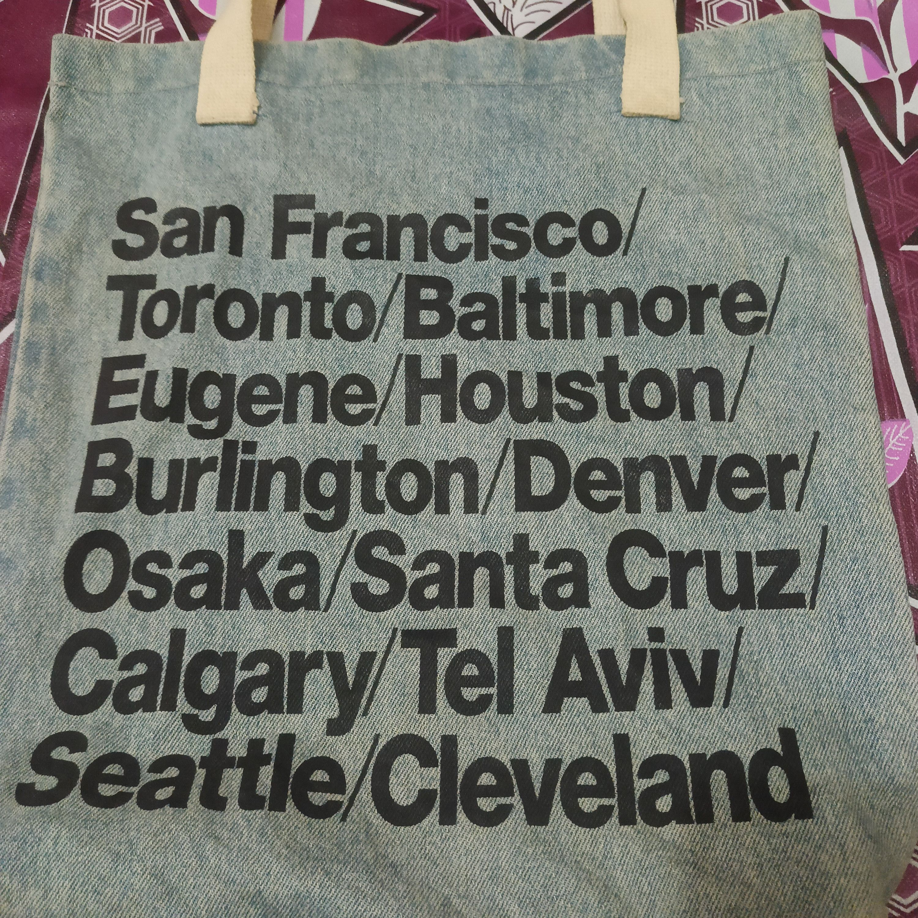 American Apparel Vtg American Apparel Denim Tote Bag Size ONE SIZE - 2 Thumbnail