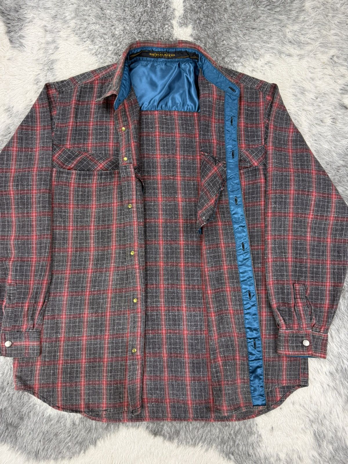 Marithe + Francois Girbaud Vintage MFG Shadow Plaid Tartan Rare Pockets Baggy Flannel Size US XL / EU 56 / 4 - 2 Thumbnail