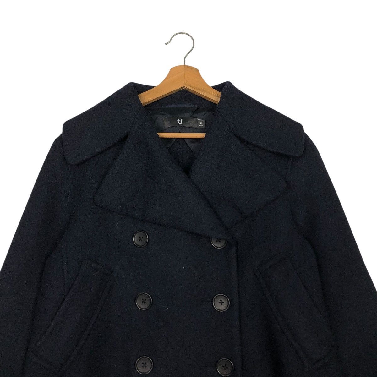 Jil Sander 🔥RICH BLACK WOOL LONG JACKET JILL SANDER J+ DOUBLE COLLAR Size US M / EU 48-50 / 2 - 5 Thumbnail