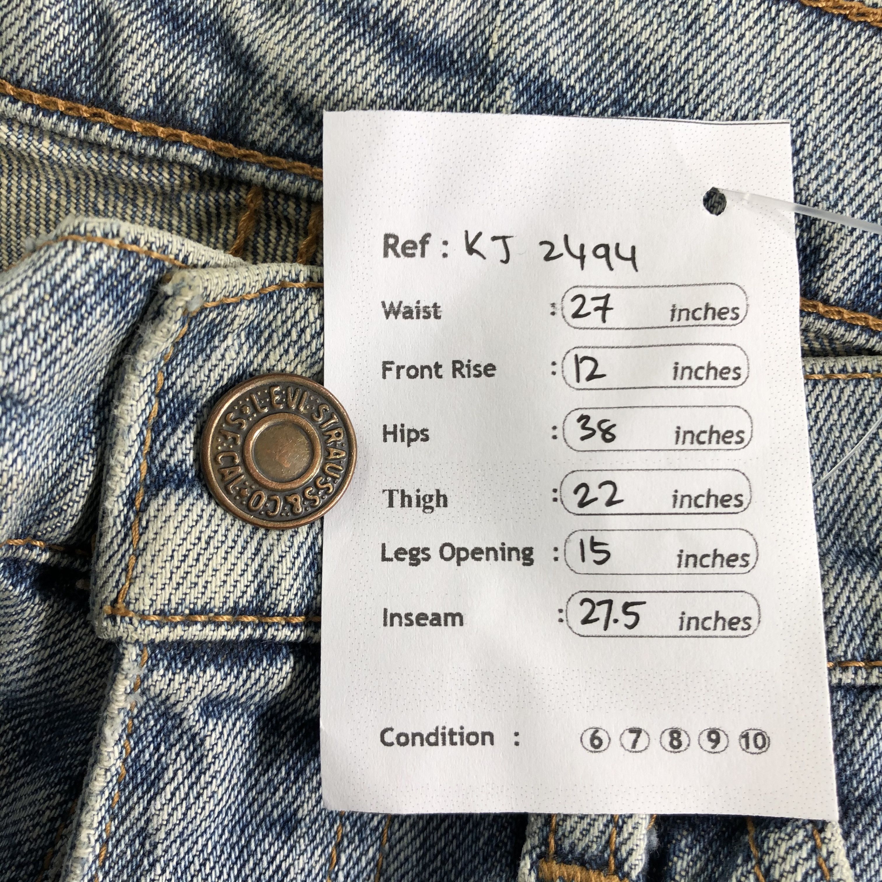 Levi's Vintage Levis Jeans 519 Ripped Medium Wash KJ2494 Size US 27 - 12 Thumbnail