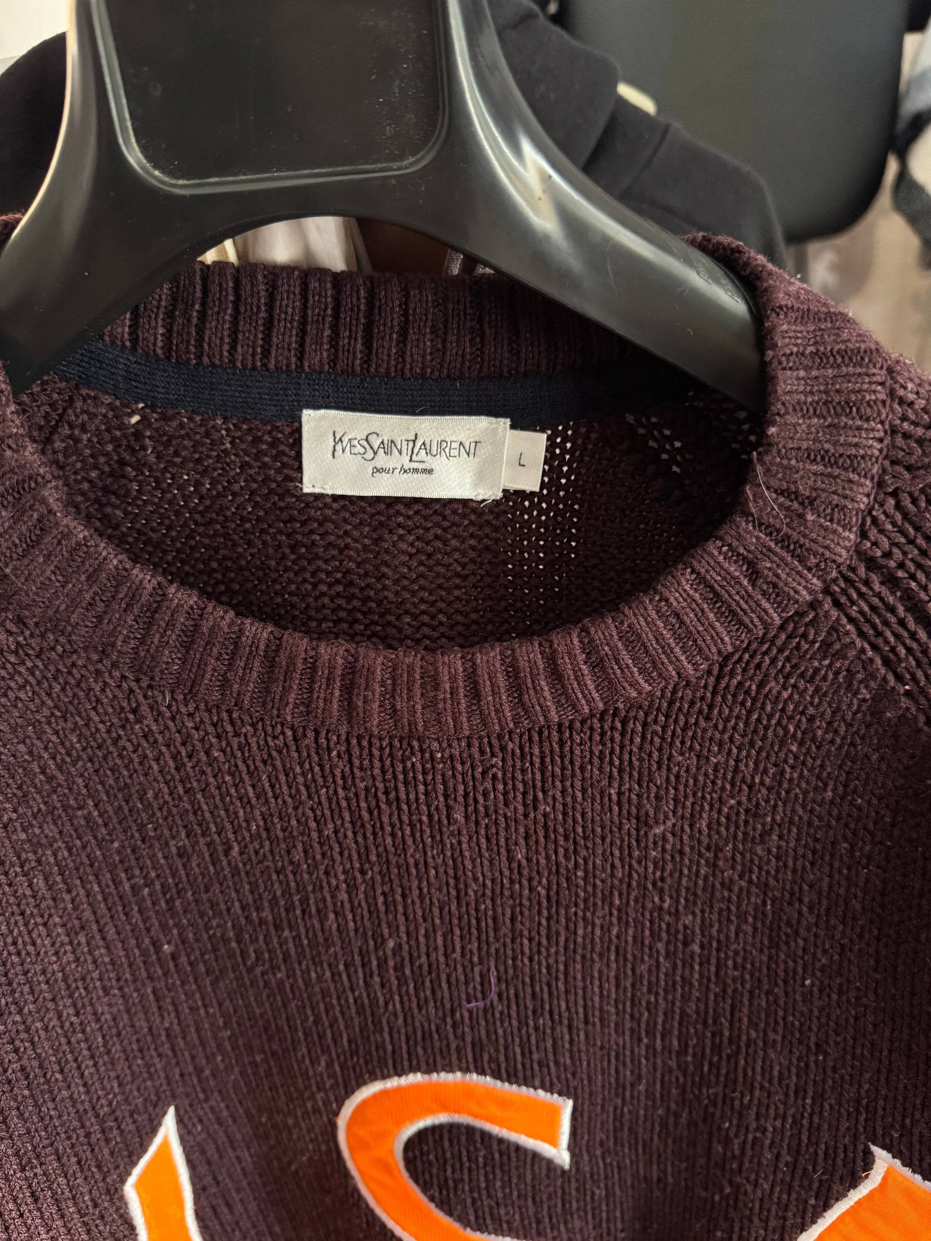 Yves Saint Laurent YSL Logo Sweater Size US XL / EU 56 / 4 - 2 Thumbnail