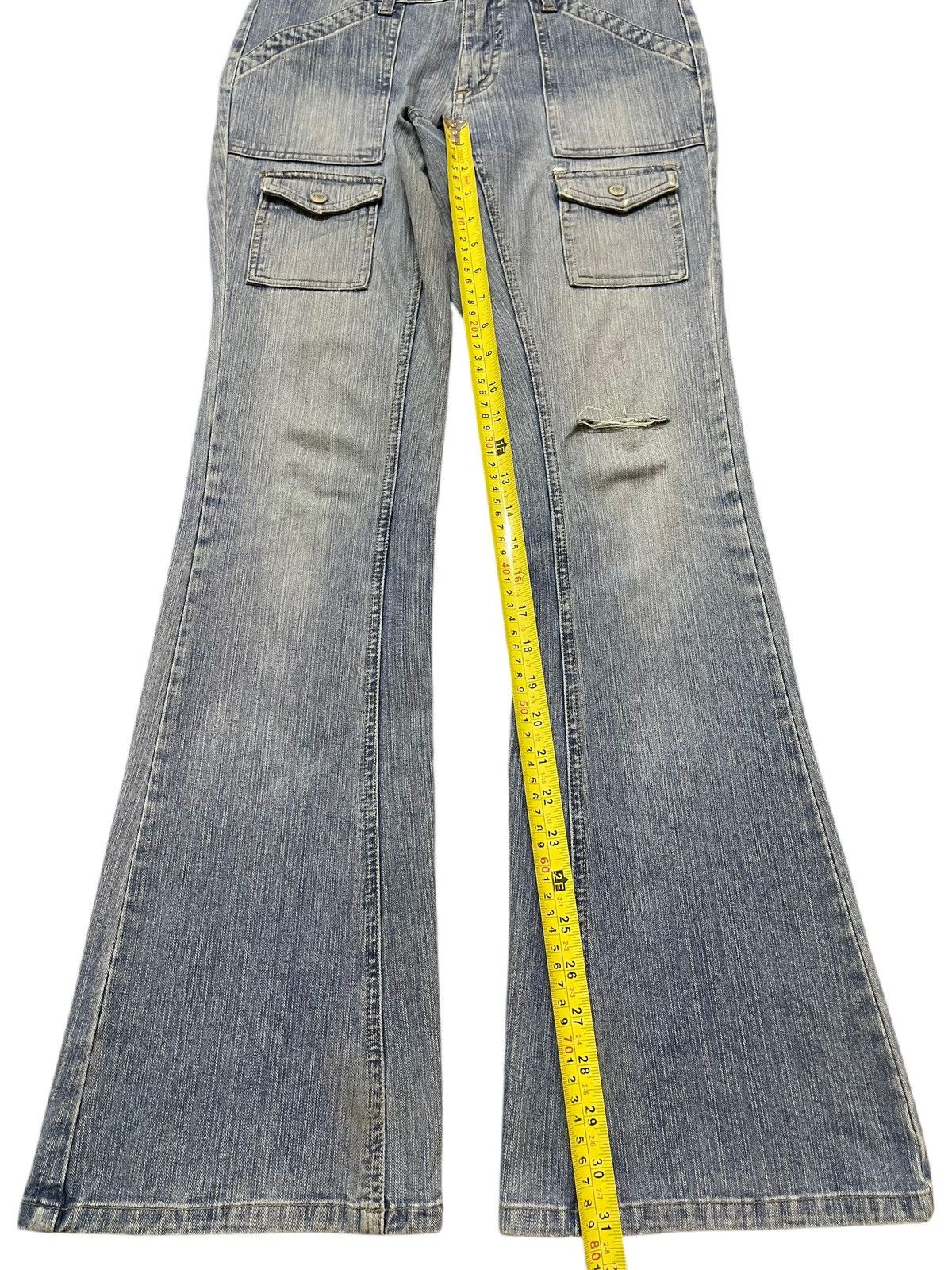 14th Addiction Vintage Japanese Brand Bush Pants Faded Wash Flare Jeans Size US 28 / EU 44 - 12 Thumbnail