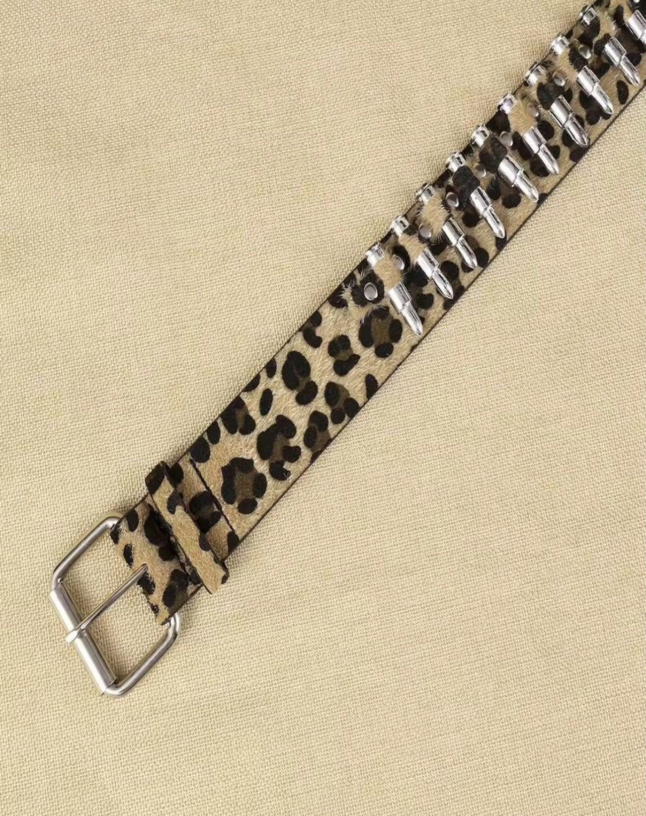 Japanese Brand 120 cm Leopard Camo Bullet belt Size ONE SIZE - 2 Thumbnail