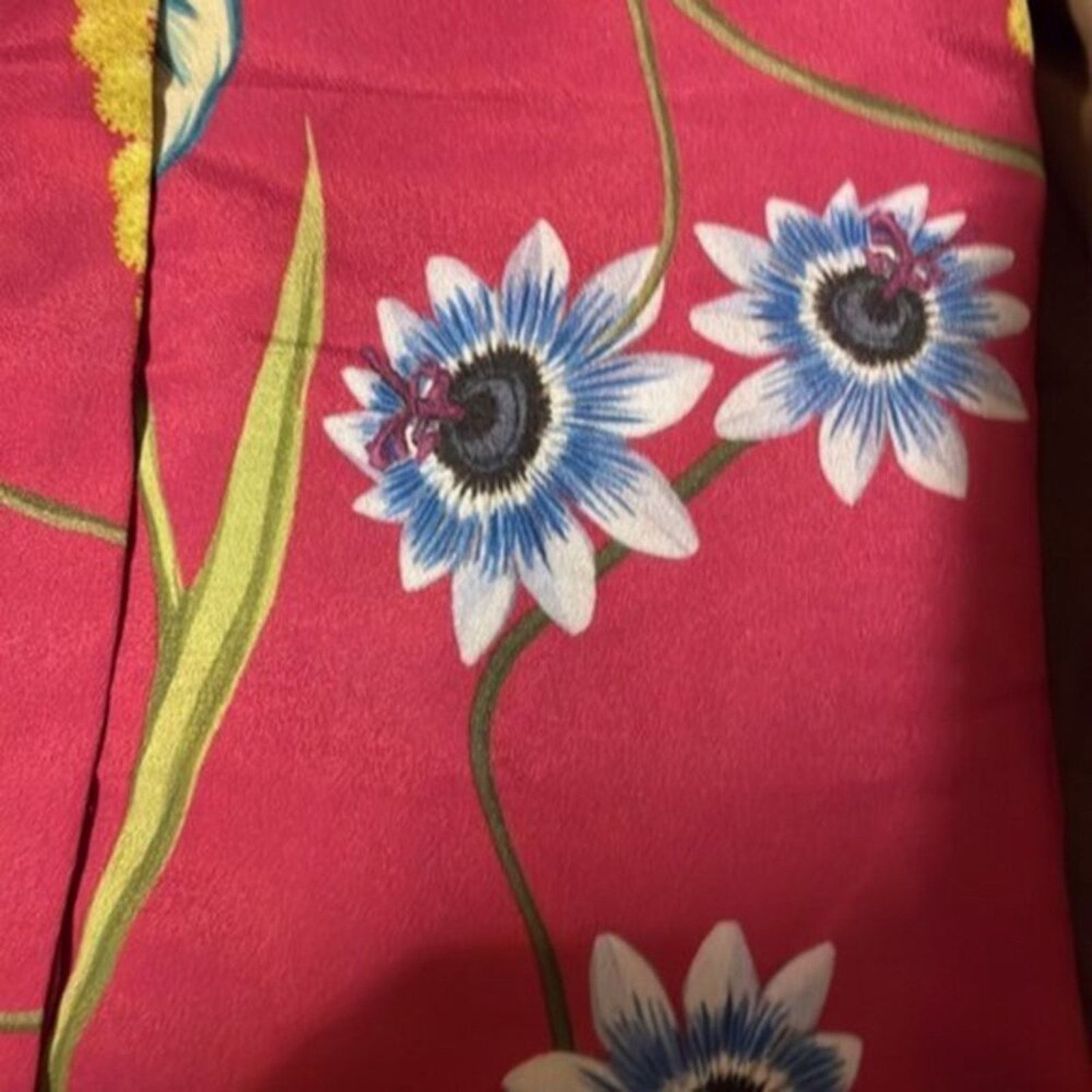 Other Borgo De Nor Floral blouse with ruffle collar Fuchsia size 8 Size M / US 6-8 / IT 42-44 - 8 Thumbnail