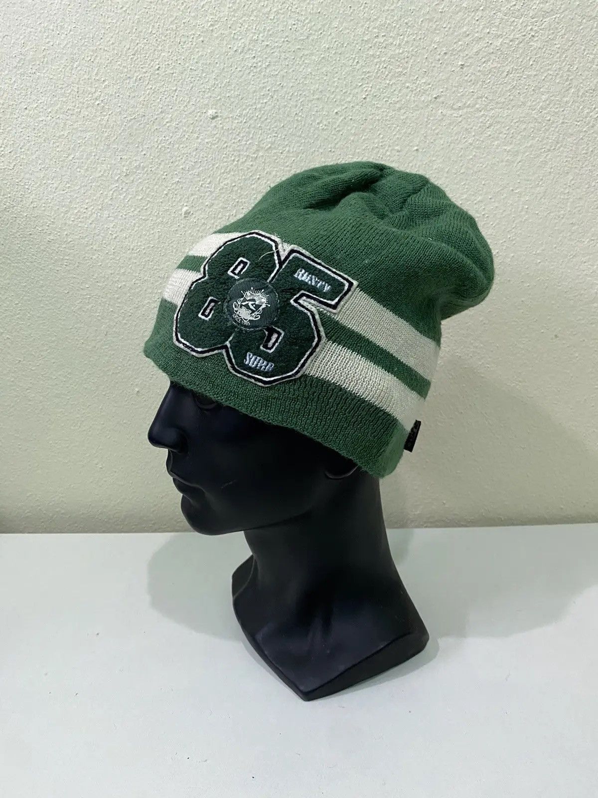 Rusty × Vintage Rusty Surf Big Logo Beanie Hat Size ONE SIZE - 3 Thumbnail