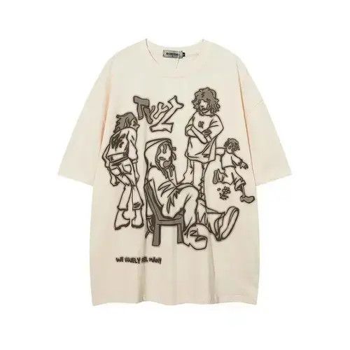VIBE Streetwear Funny Anime Cartoon Graphic Oversized T-Shirt y2k Size US L / EU 52-54 / 3 - 8 Thumbnail
