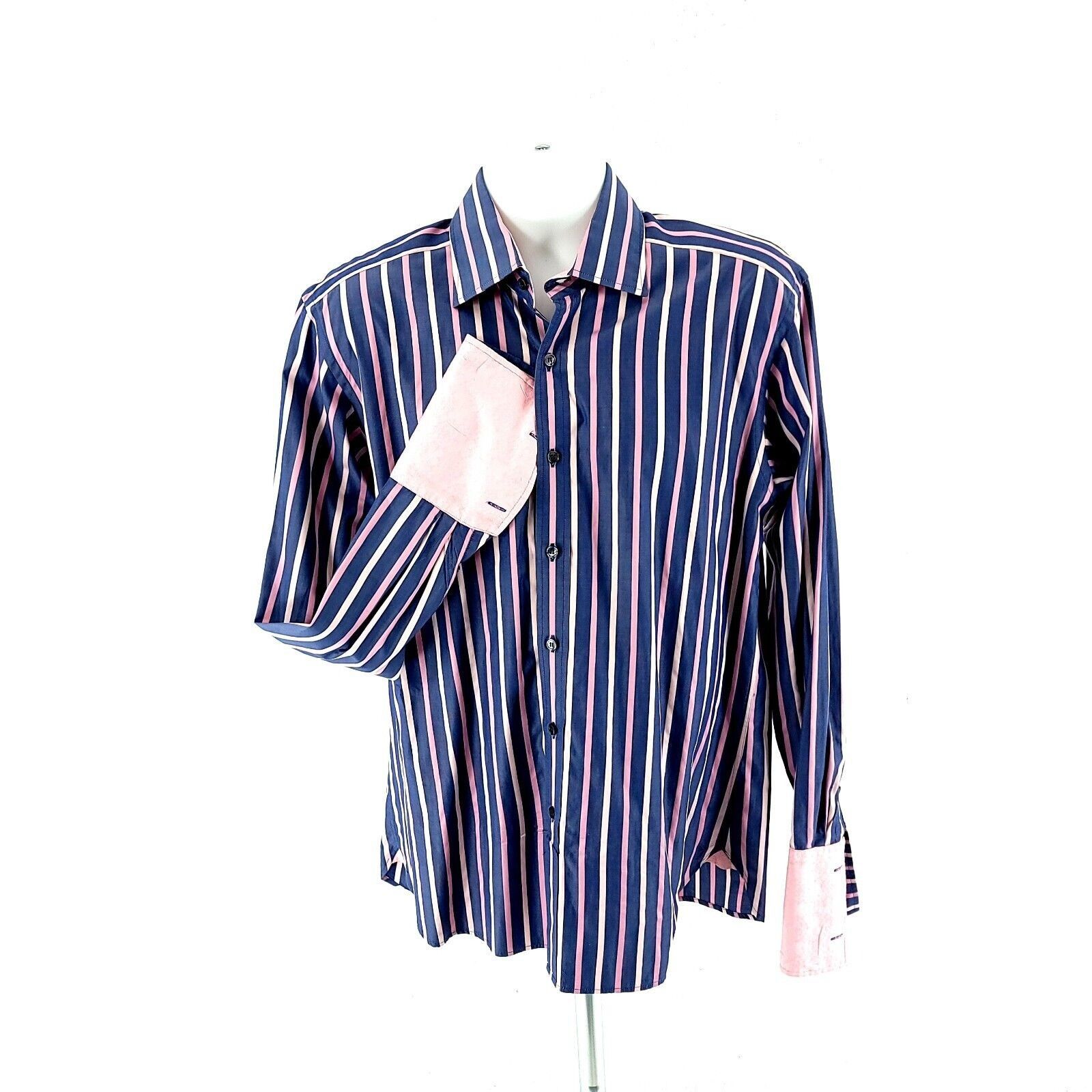 Ted Baker Ted Baker London Archive Size 16 Blue Pink Striped French Cu Size US S / EU 44-46 / 1 - 3 Thumbnail