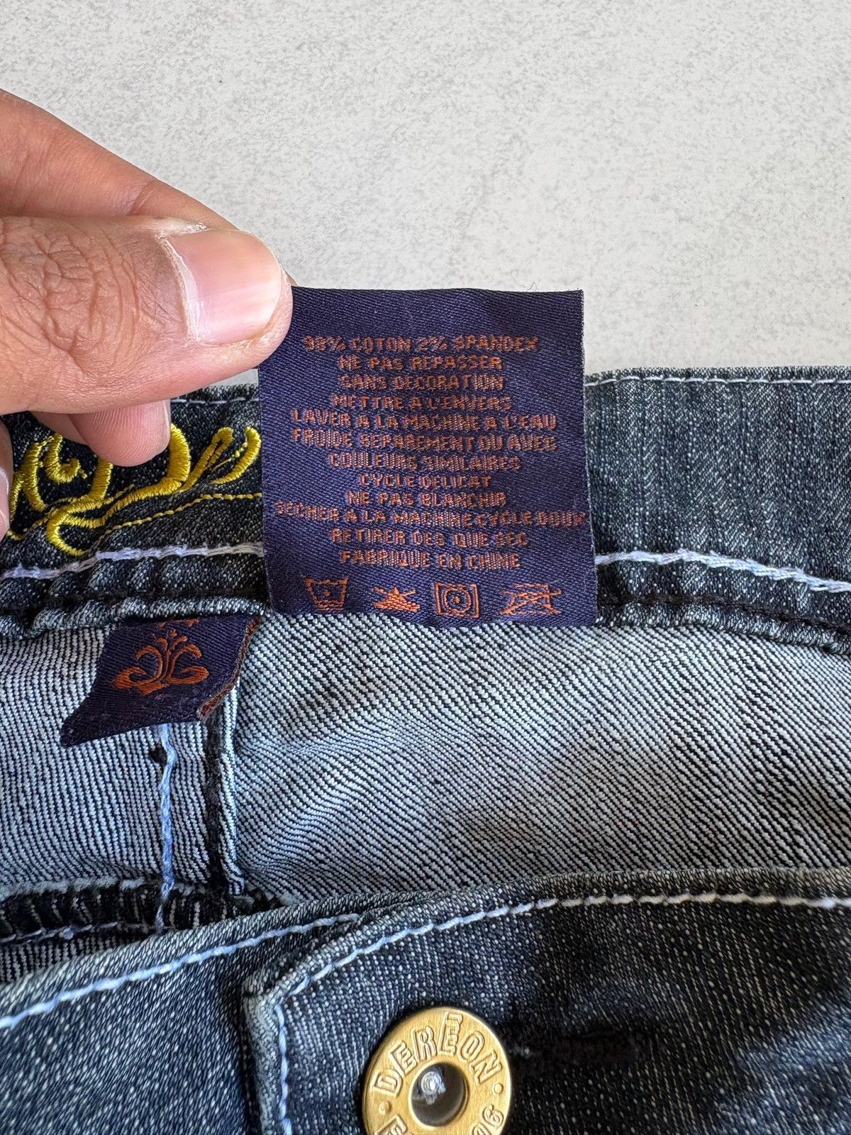 Other Dereon Streetwear Cut Fit Jeans Distressed Denim Size US 34 / EU 50 - 19 Thumbnail