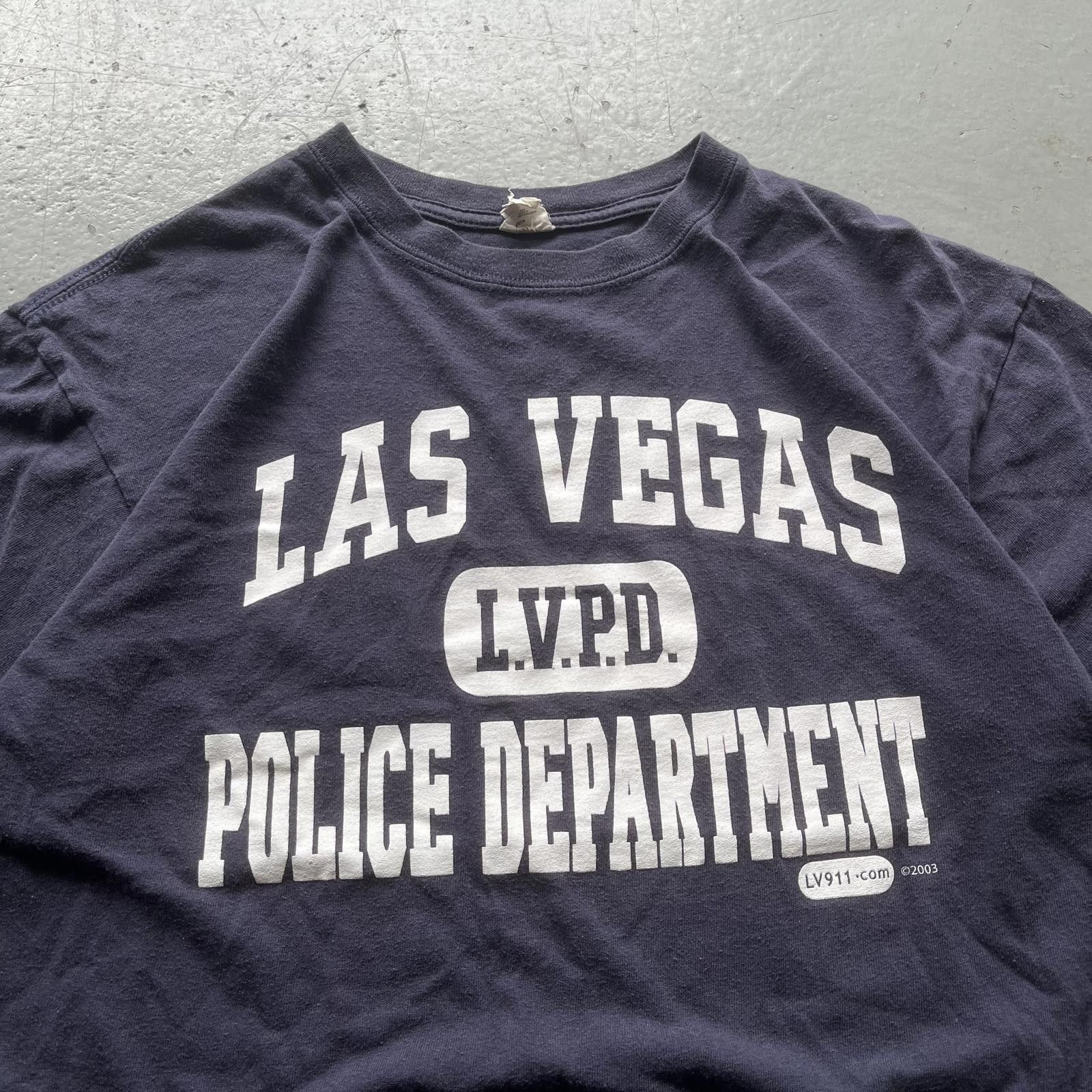Anvil × Vintage Vintage Y2K Las Vegas Police Department LVPD Cop Navy Shirt Size US L / EU 52-54 / 3 - 2 Thumbnail