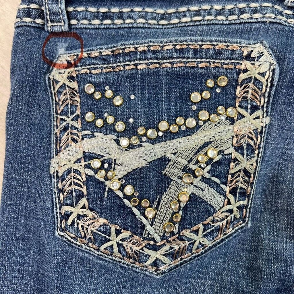 Wrangler Wrangler Rock 47 Bootcut Low Rise Jeans Womens 30x32 Blue Size 30" / US 8 / IT 44 - 11 Thumbnail