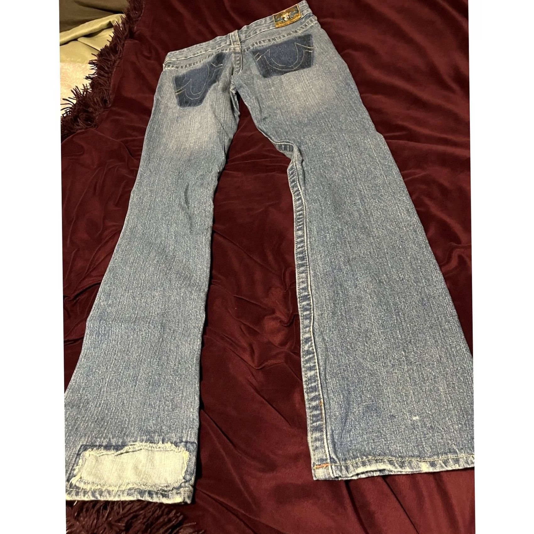 True Religion True Religion Jeans Distressed Blue Denim Made in USA Size 27 Womens Bootcut Regular Denim Size 27" / US 4 / IT 40 - 7 Thumbnail