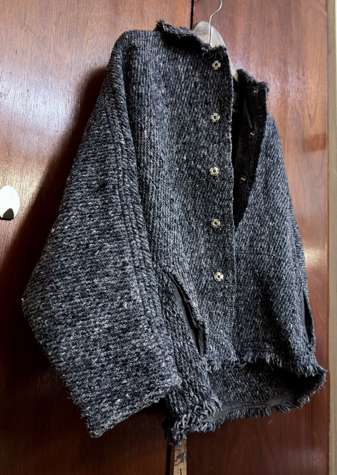 Yohji Yamamoto Y’s Yohji Yamamoto Distressed Batwing Wool Knit Jacket Size US M / EU 48-50 / 2 - 12 Thumbnail